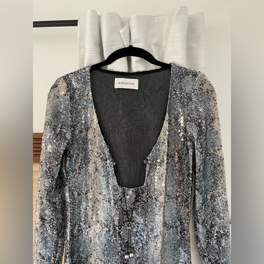 16 Arlington Solaria Python-Effect Sequinned Gown - image 2